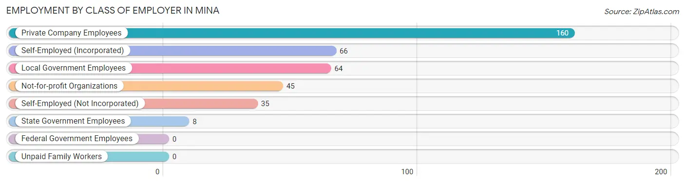 Employment by Class of Employer in Mina