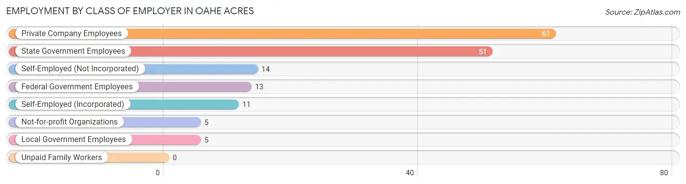 Employment by Class of Employer in Oahe Acres