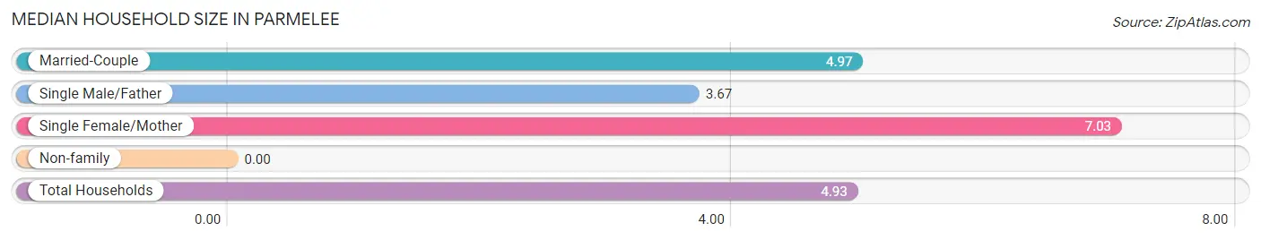 Median Household Size in Parmelee