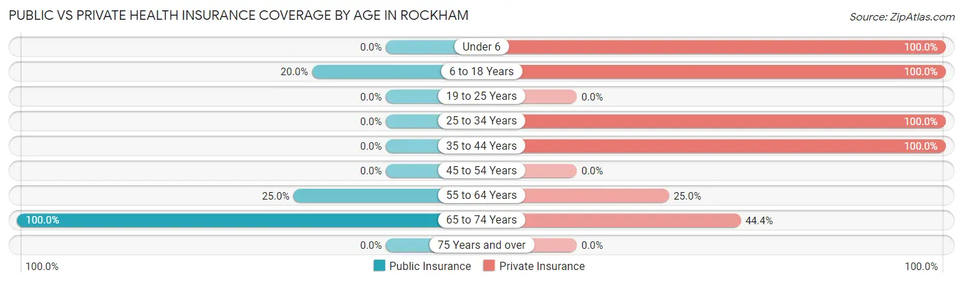 Public vs Private Health Insurance Coverage by Age in Rockham