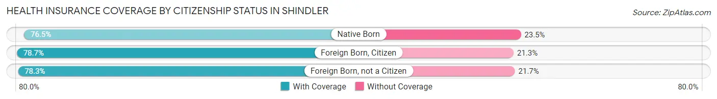 Health Insurance Coverage by Citizenship Status in Shindler