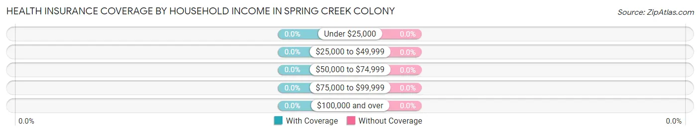 Health Insurance Coverage by Household Income in Spring Creek Colony