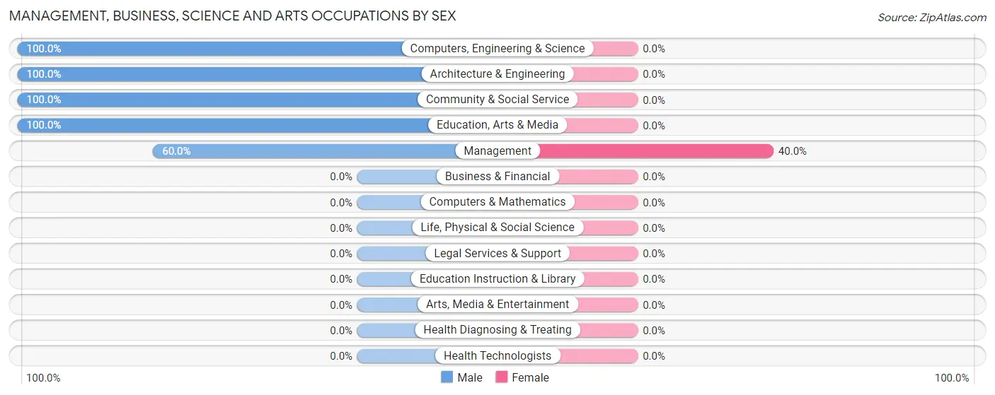 Management, Business, Science and Arts Occupations by Sex in Strandburg