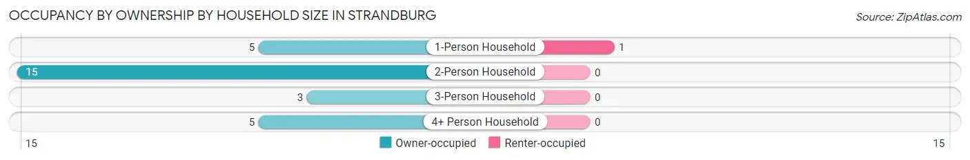 Occupancy by Ownership by Household Size in Strandburg