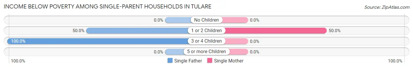 Income Below Poverty Among Single-Parent Households in Tulare