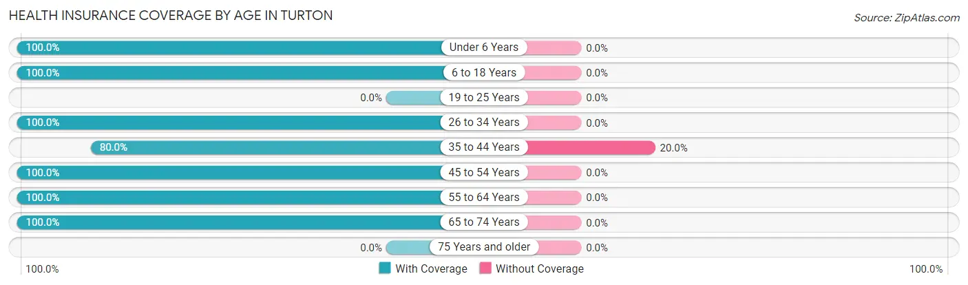 Health Insurance Coverage by Age in Turton