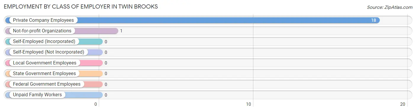 Employment by Class of Employer in Twin Brooks