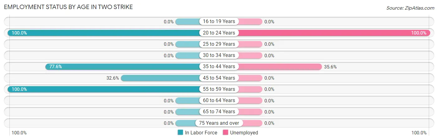 Employment Status by Age in Two Strike