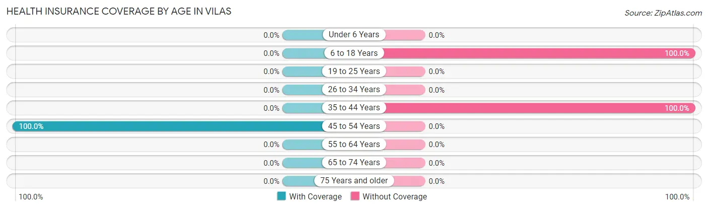 Health Insurance Coverage by Age in Vilas