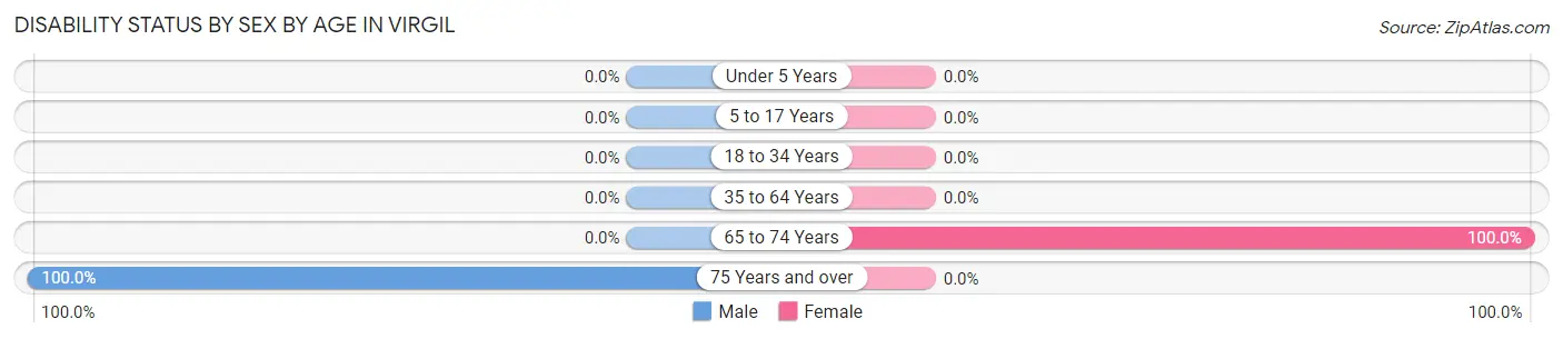 Disability Status by Sex by Age in Virgil