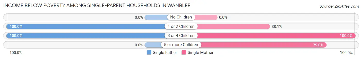 Income Below Poverty Among Single-Parent Households in Wanblee