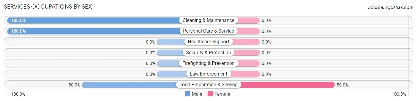 Services Occupations by Sex in Wentworth