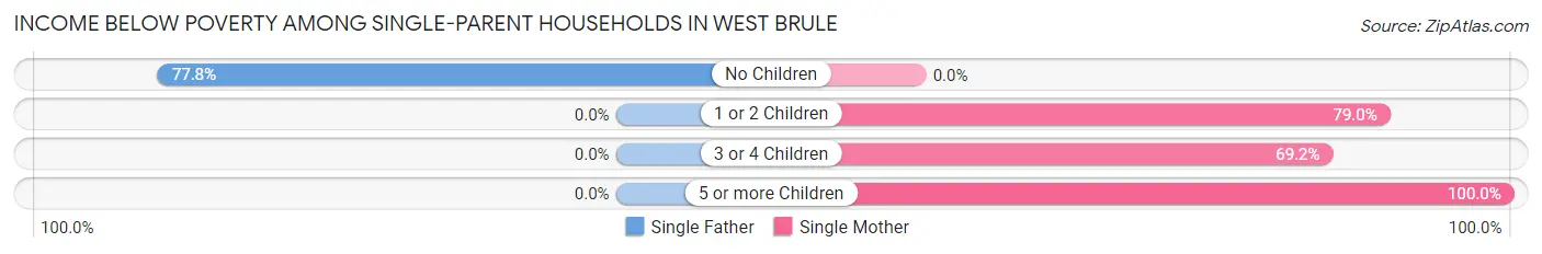 Income Below Poverty Among Single-Parent Households in West Brule
