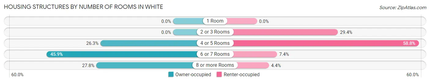 Housing Structures by Number of Rooms in White