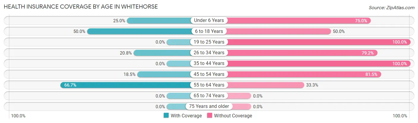 Health Insurance Coverage by Age in Whitehorse