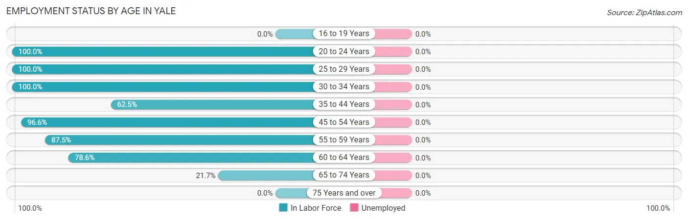 Employment Status by Age in Yale