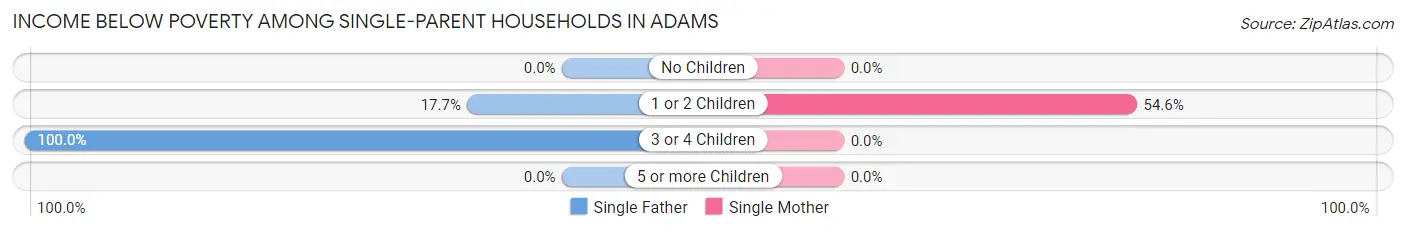 Income Below Poverty Among Single-Parent Households in Adams