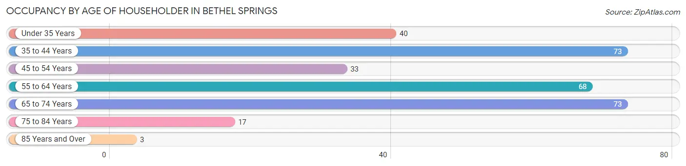 Occupancy by Age of Householder in Bethel Springs