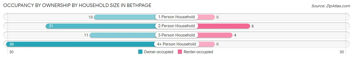 Occupancy by Ownership by Household Size in Bethpage