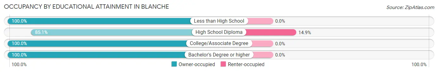 Occupancy by Educational Attainment in Blanche