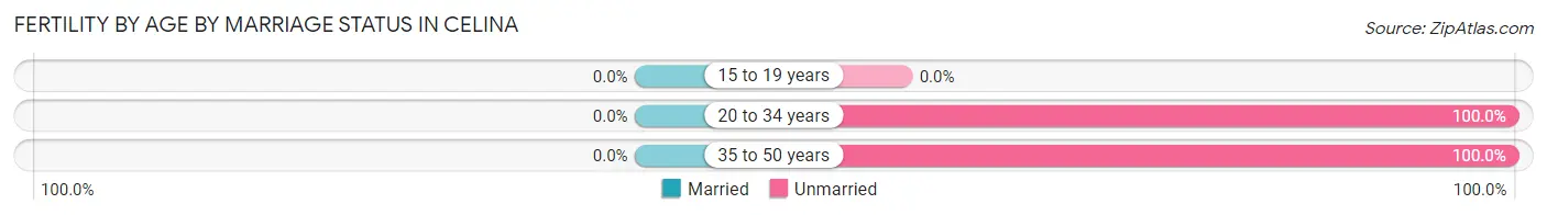 Female Fertility by Age by Marriage Status in Celina