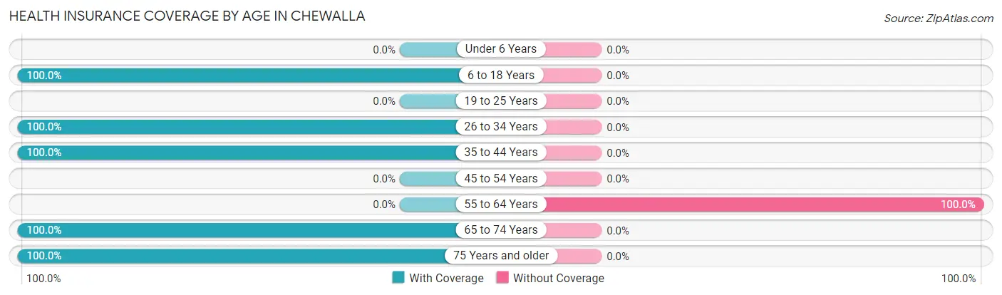Health Insurance Coverage by Age in Chewalla