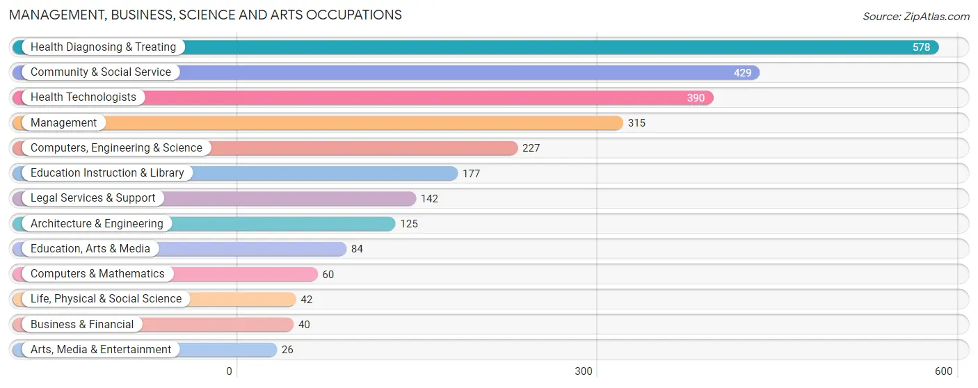 Management, Business, Science and Arts Occupations in Clinton