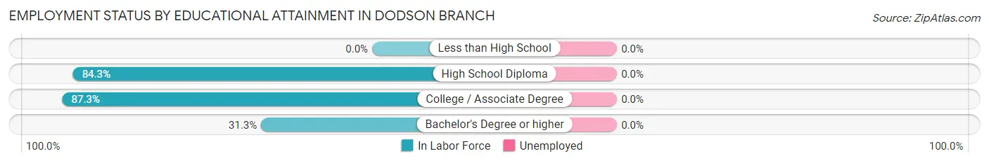 Employment Status by Educational Attainment in Dodson Branch