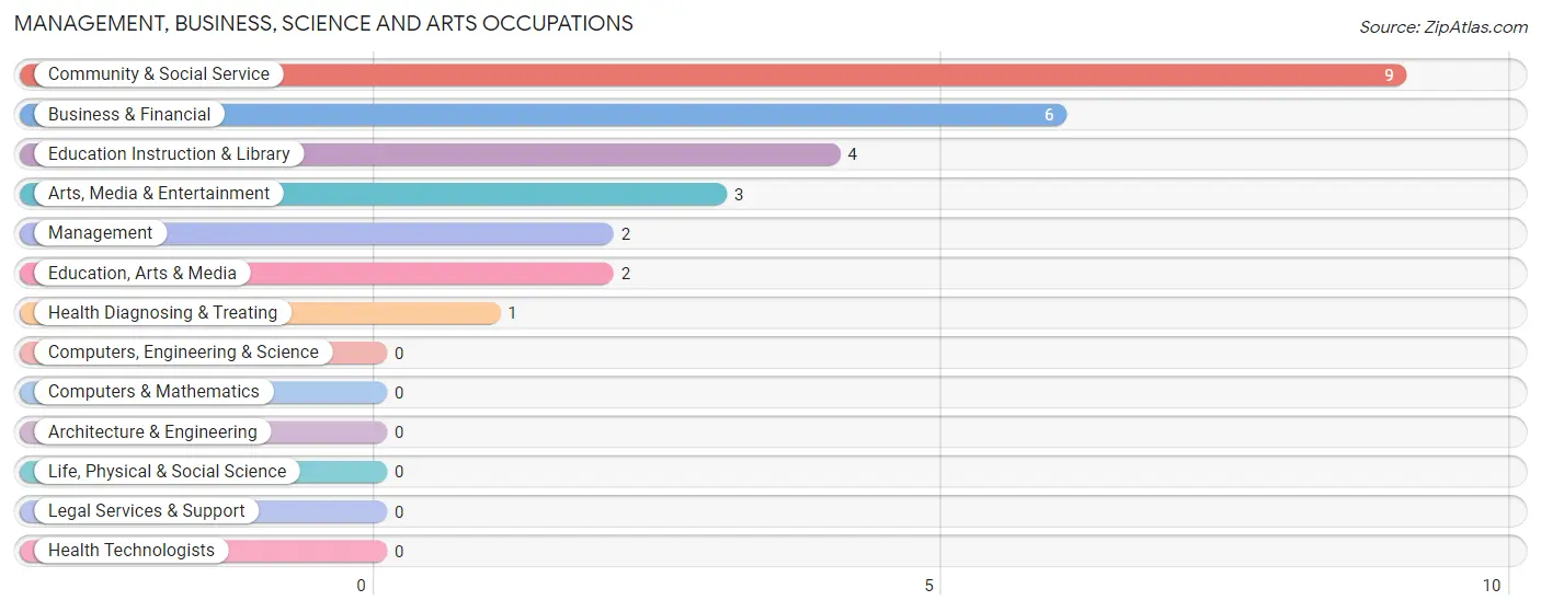 Management, Business, Science and Arts Occupations in Ducktown