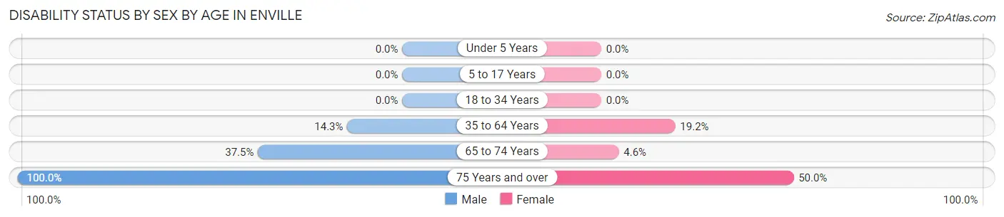 Disability Status by Sex by Age in Enville