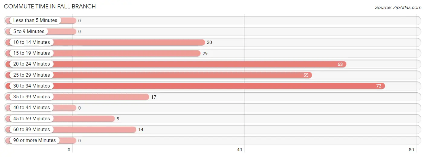 Commute Time in Fall Branch