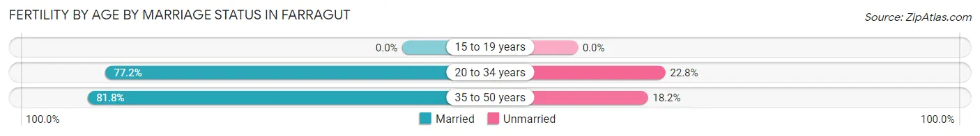 Female Fertility by Age by Marriage Status in Farragut