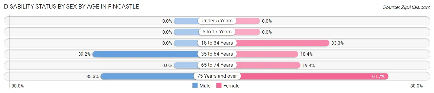 Disability Status by Sex by Age in Fincastle