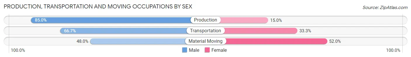 Production, Transportation and Moving Occupations by Sex in Gilt Edge