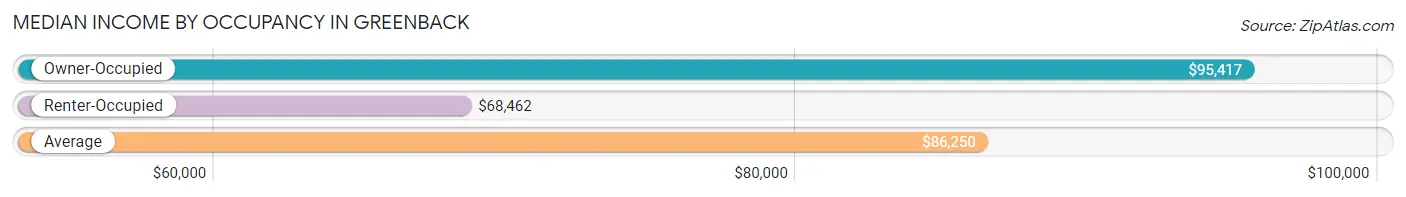 Median Income by Occupancy in Greenback