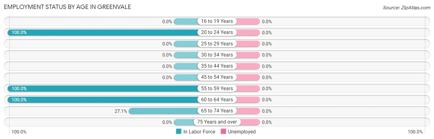 Employment Status by Age in Greenvale