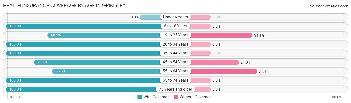 Health Insurance Coverage by Age in Grimsley