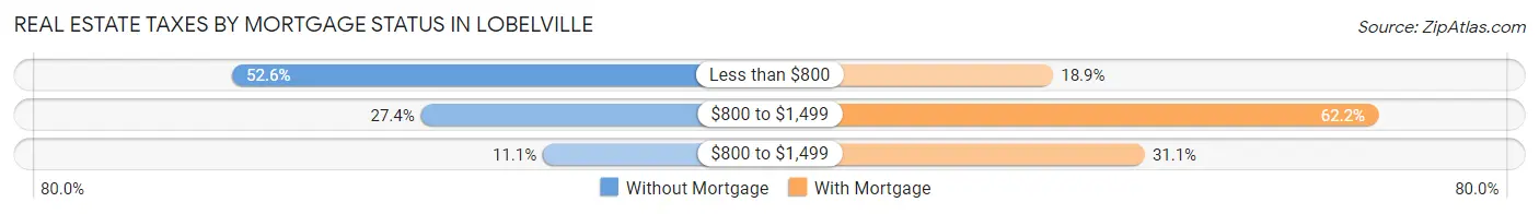 Real Estate Taxes by Mortgage Status in Lobelville