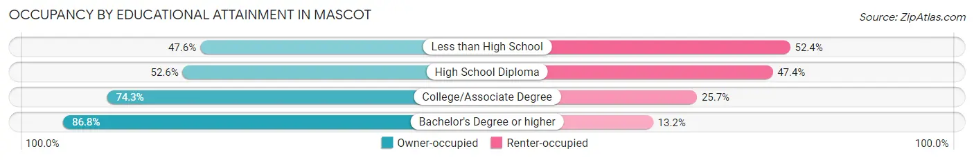 Occupancy by Educational Attainment in Mascot