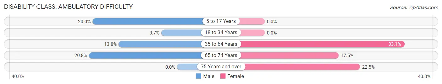 Disability in Maury City: <span>Ambulatory Difficulty</span>