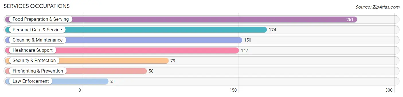 Services Occupations in Middle Valley