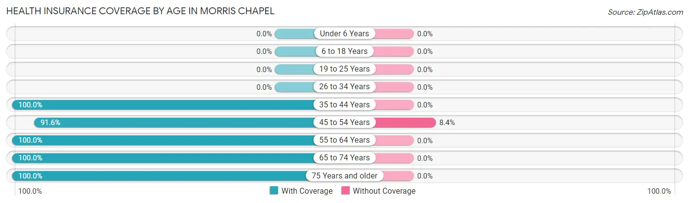 Health Insurance Coverage by Age in Morris Chapel