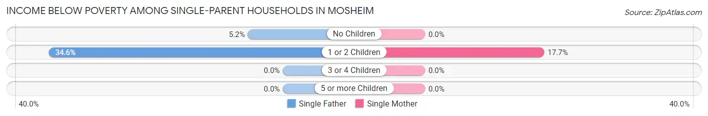 Income Below Poverty Among Single-Parent Households in Mosheim