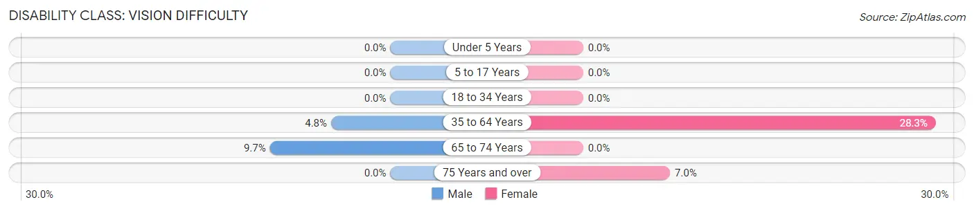 Disability in New Union: <span>Vision Difficulty</span>