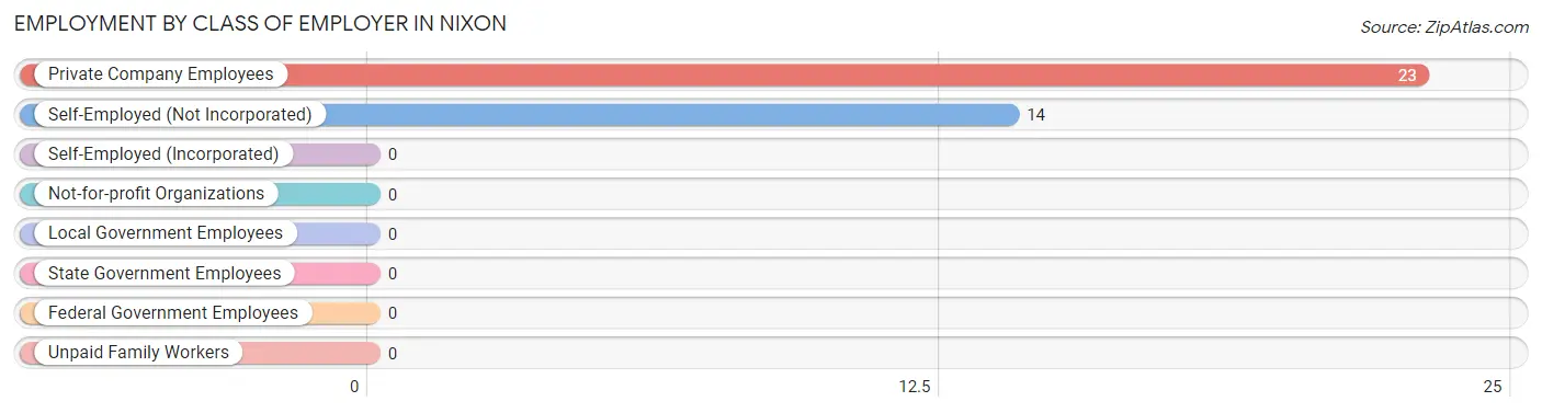 Employment by Class of Employer in Nixon