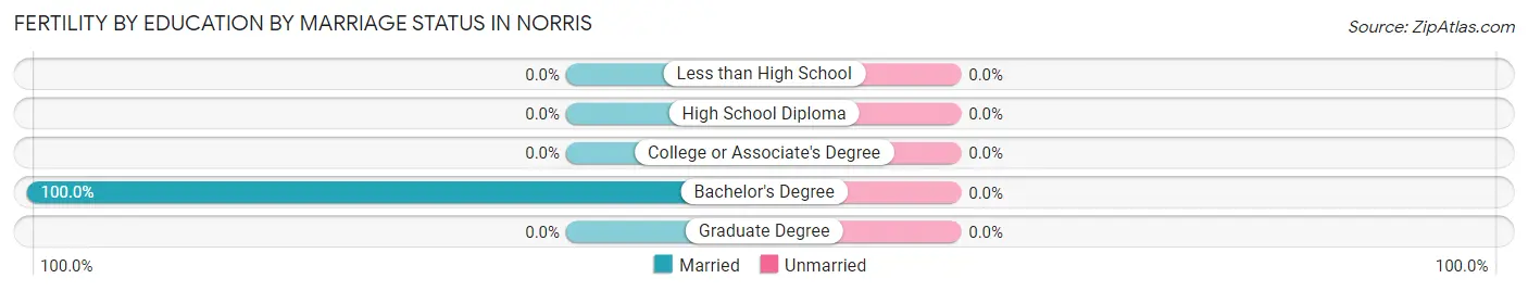 Female Fertility by Education by Marriage Status in Norris