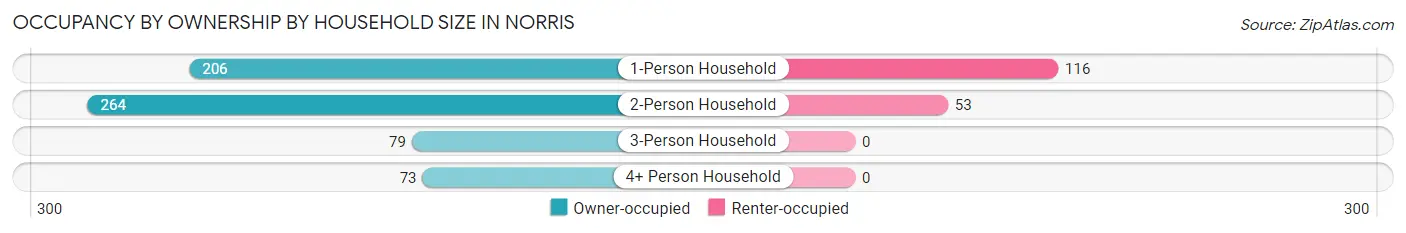Occupancy by Ownership by Household Size in Norris