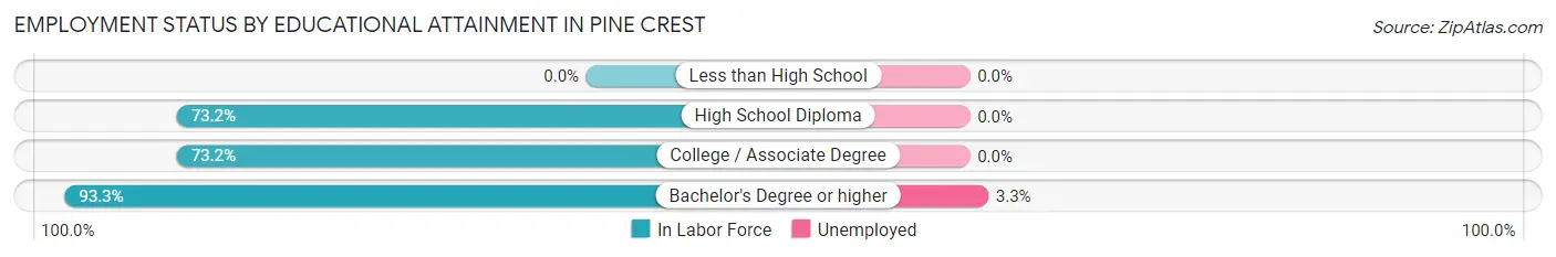 Employment Status by Educational Attainment in Pine Crest