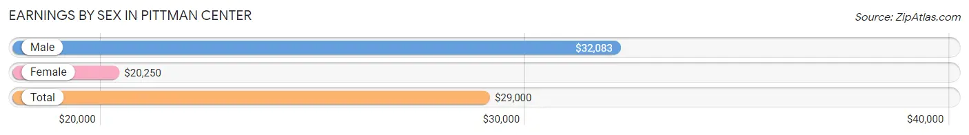 Earnings by Sex in Pittman Center