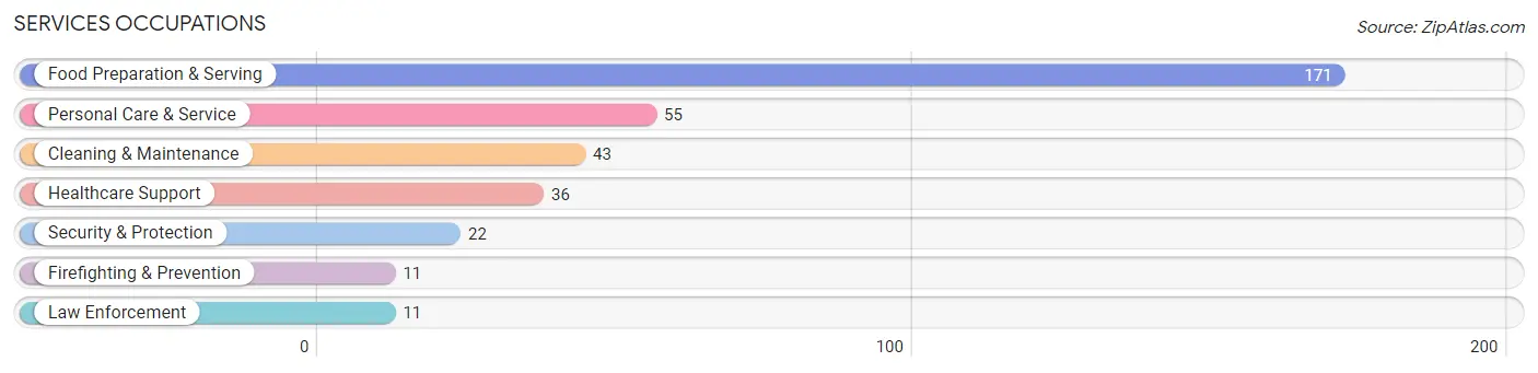 Services Occupations in Pulaski